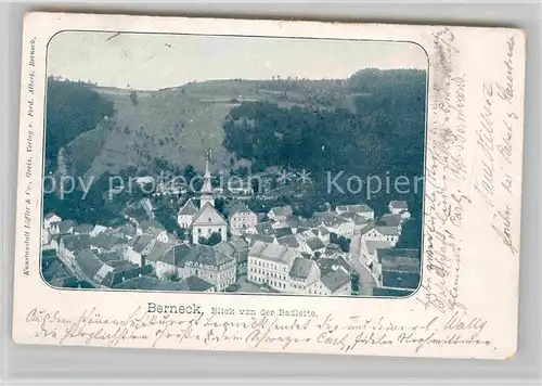 AK / Ansichtskarte Berneck Bad Kirche Panorama Kat. Bad Berneck Fichtelgebirge