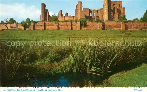 AK / Ansichtskarte Kenilworth Castle Castle and Wall Kat. Warwick Castle