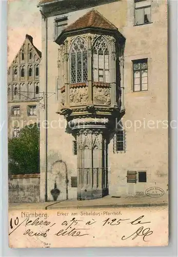 AK / Ansichtskarte Nuernberg Erker am Sebaldus Pfarrhof  Kat. Nuernberg