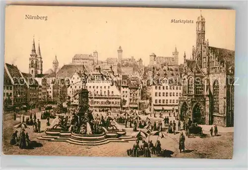 AK / Ansichtskarte Nuernberg Marktplatz Kat. Nuernberg