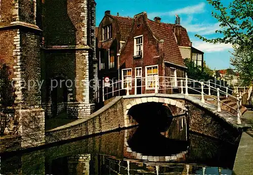 AK / Ansichtskarte Delft Kerkstraat met oude Huisje Kat. Delft