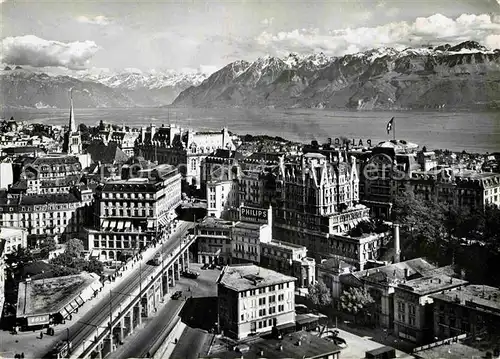 AK / Ansichtskarte Lausanne Ouchy Vue generale et le Bouveret Kat. Lausanne