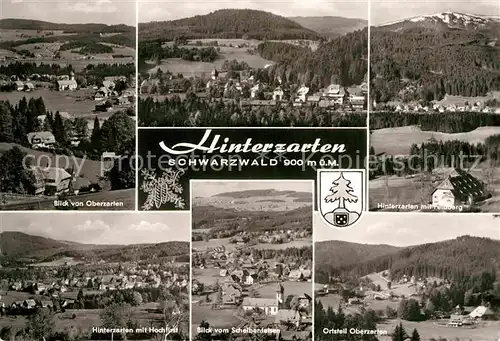 AK / Ansichtskarte Hinterzarten Panorama Blick von Oberzarten Feldberg Hochfirst Schwarzwald Kat. Hinterzarten