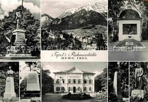 AK / Ansichtskarte Berg Isel Tyrols Ruhmesstaette Andreas Hofer Denkmal Bueste Statue Museum Alpenpanorama Kat. Innsbruck