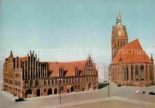 AK / Ansichtskarte Hannover Altes Rathaus mit Marktkirche Kat. Hannover