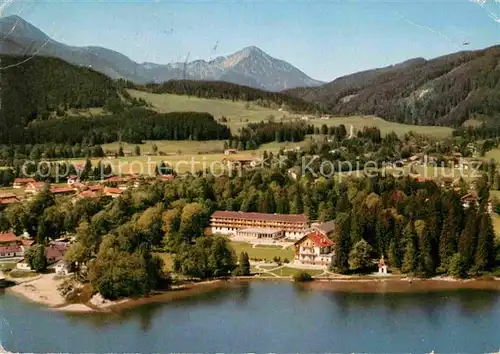 AK / Ansichtskarte Bad Wiessee Tegernsee Haus Hubertus Fliegeraufnahme