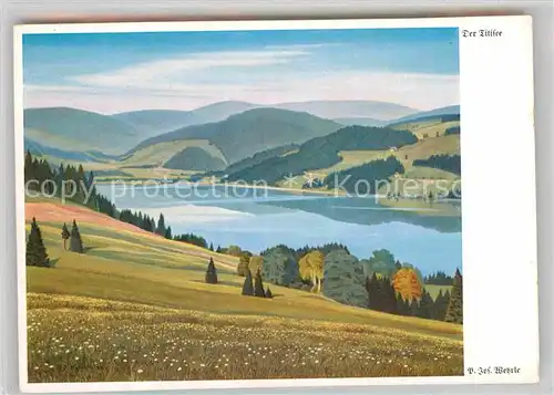 AK / Ansichtskarte Titisee Kuenstlerkarte Wehrle Panorama Kat. Titisee Neustadt