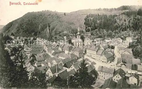 AK / Ansichtskarte Berneck Fichtelgebirge Panorama Kirche Kat. Bad Berneck