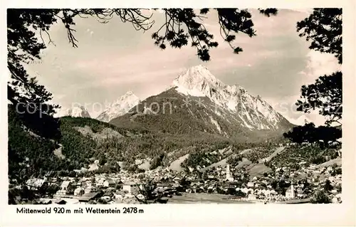 AK / Ansichtskarte Mittenwald Bayern Wetterstein Kat. Mittenwald