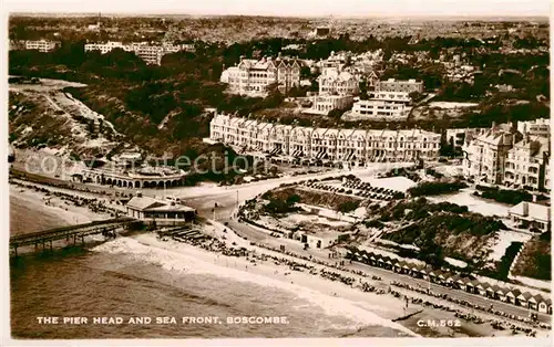 AK / Ansichtskarte Boscombe Bournemouth Fliegeraufnahme Strand Kat. Bournemouth