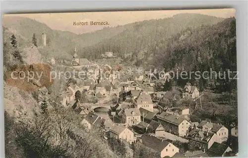 AK / Ansichtskarte Berneck Fichtelgebirge Panorama Kirche Burg Kat. Bad Berneck