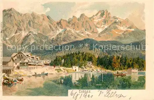 AK / Ansichtskarte Eibsee Litho  Kat. Grainau