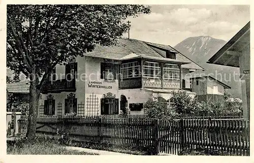 AK / Ansichtskarte Garmisch Partenkirchen Landhaus Winterholler  Kat. Garmisch Partenkirchen