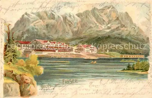 AK / Ansichtskarte Eibsee Hotel Litho   Kat. Grainau