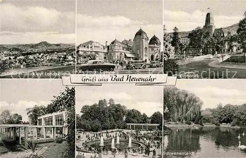 AK / Ansichtskarte Bad Neuenahr Ahrweiler Landskrone Wandelhalle Schwanenteich Kurhotel Casino Kat. Bad Neuenahr Ahrweiler