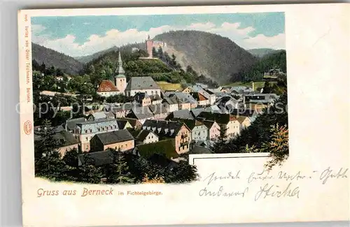 AK / Ansichtskarte Berneck Fichtelgebirge Panorama Kirche Burg Kat. Bad Berneck