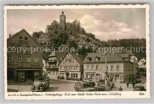 AK / Ansichtskarte Berneck Fichtelgebirge Adolf Hitler Platz Schlossberg Kat. Bad Berneck