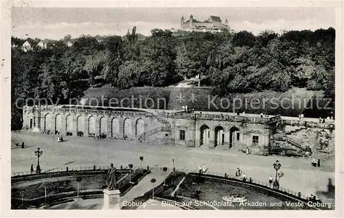 AK / Ansichtskarte Coburg Veste Coburg Schlossplatz Arkaden Kat. Coburg