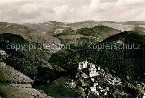 AK / Ansichtskarte Lauenstein Oberfranken Burg Lauenstein Fliegeraufnahme Kat. Ludwigsstadt