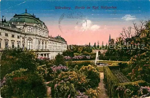 AK / Ansichtskarte Wuerzburg Residenz Hofgarten Kat. Wuerzburg