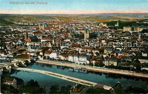 AK / Ansichtskarte Wuerzburg Panorama Dom  Kat. Wuerzburg