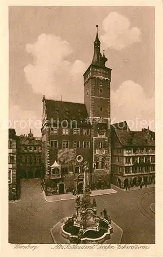 AK / Ansichtskarte Wuerzburg Altes Rathaus Grafen Eckhardturm Kat. Wuerzburg