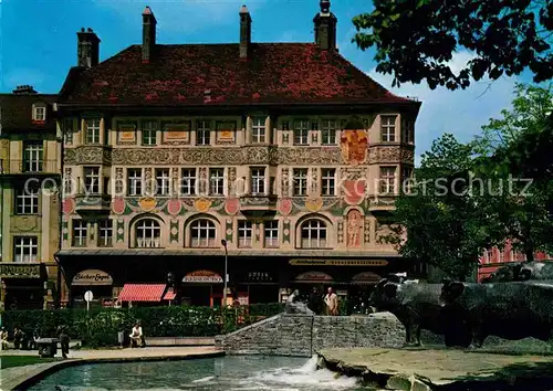 AK / Ansichtskarte Muenchen Ruffini Haus Rinderbrunnen Kat. Muenchen