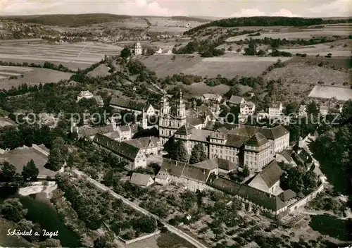 AK / Ansichtskarte Schoental Jagst Kloster Fliegeraufnahme Kat. Schoental