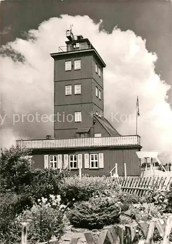 AK / Ansichtskarte Oberwiesenthal Erzgebirge Wetterwarte Botanischer Garten Kat. Oberwiesenthal