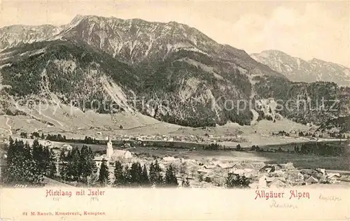 AK / Ansichtskarte Hindelang Blick zum Iseler Kat. Bad Hindelang