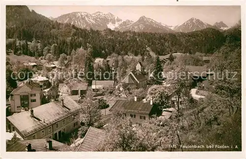 AK / Ansichtskarte Faulenbach Fuessen Teilansicht Kirche Kat. Fuessen