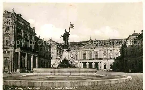 AK / Ansichtskarte Wuerzburg Residenz Frankonia Brunnen Kat. Wuerzburg