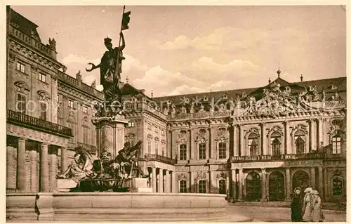 AK / Ansichtskarte Wuerzburg Residenz Frankoniabrunnen Kat. Wuerzburg