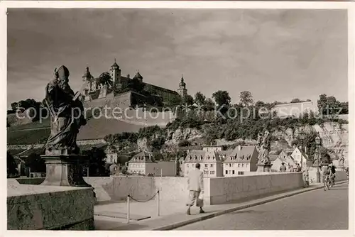 AK / Ansichtskarte Wuerzburg Festung Marienberg Bischof Kilian Kat. Wuerzburg