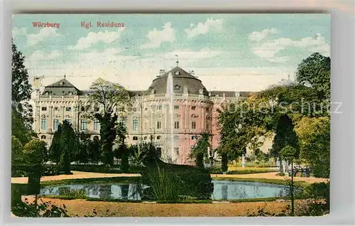 AK / Ansichtskarte Wuerzburg Residenz Hofgarten Kat. Wuerzburg