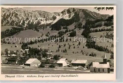 AK / Ansichtskarte Oberjoch Teilansicht Kirche Kat. Bad Hindelang