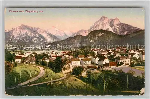 AK / Ansichtskarte Fuessen Allgaeu Blick vom Ziegelberg Kat. Fuessen