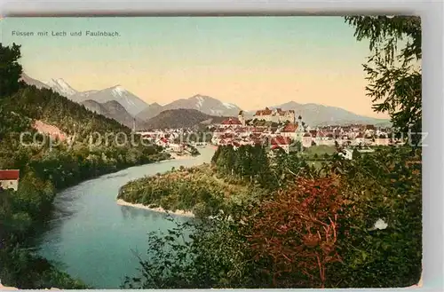 AK / Ansichtskarte Fuessen Allgaeu Lech und Faulenbach Kat. Fuessen