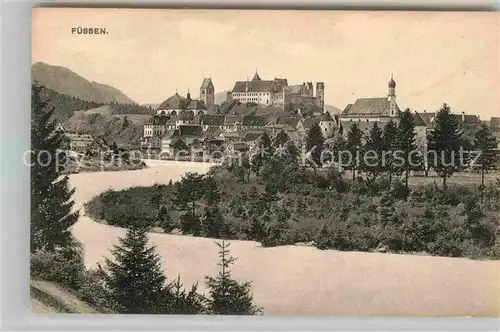 AK / Ansichtskarte Fuessen Allgaeu Hohes Schloss Kloster Sankt Mang  Kat. Fuessen