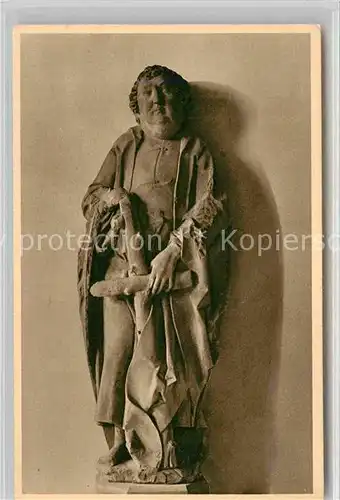 AK / Ansichtskarte Wuerzburg Luitpoldmuseum Apostelfigur Riemenschneider Kat. Wuerzburg