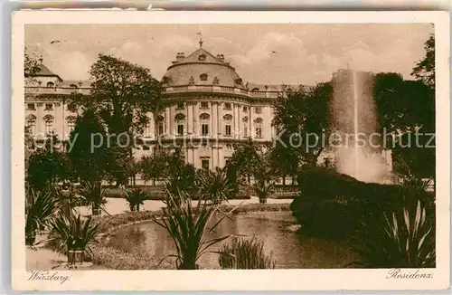 AK / Ansichtskarte Wuerzburg Residenz Kat. Wuerzburg