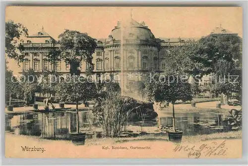 AK / Ansichtskarte Wuerzburg Residenz Hofgarten Kat. Wuerzburg