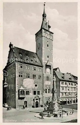 AK / Ansichtskarte Wuerzburg Grafen Eckartbau Vierroehrenbrunnen Kat. Wuerzburg