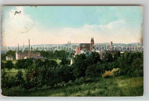 AK / Ansichtskarte Hof Saale Kirche Panorama Kat. Hof