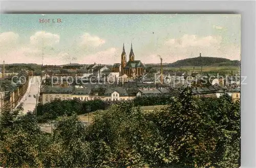 AK / Ansichtskarte Hof Saale Kirche Panorama Kat. Hof