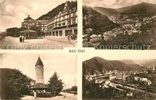 AK / Ansichtskarte Bad Ems Kurhaus Wasserturm Panorama Kat. Bad Ems