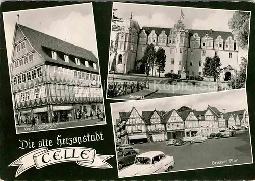 AK / Ansichtskarte Celle Niedersachsen Herzogstadt Kepa Kaufhaus Schloss Grosser Plan Kat. Celle