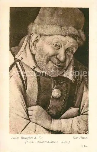AK / Ansichtskarte Kuenstlerkarte Alte Kuenstler Peter Brueghel der aeltere Der Hirte  Kat. Kuenstlerkarte
