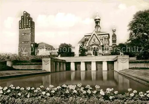 AK / Ansichtskarte Russische Kapelle Kirche Darmstadt Kuenstlerkolonie Hochzeitsturm  Kat. Gebaeude