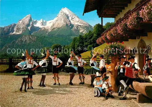 AK / Ansichtskarte Tanz Taenzer Tanzgruppe Trachten Berchtesgaden Watzmann 